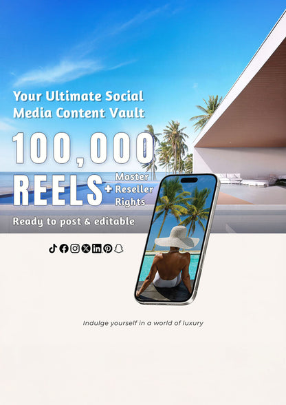 100,000 Ready-to-Post Reels + Resell Rights